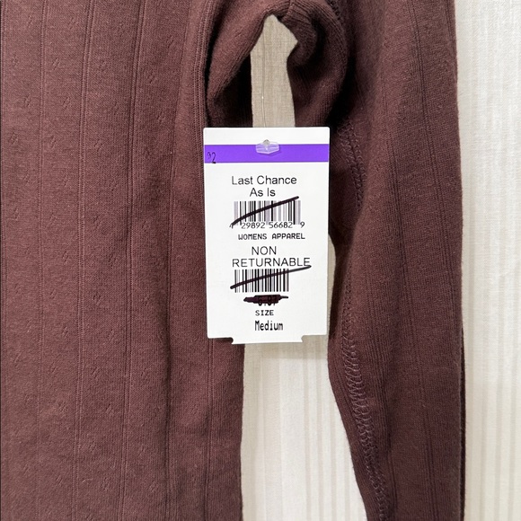 NWT✨ Free People Coffee Chat Long Sleeve Henley in Shaved Chocolate - Picture 9 of 11